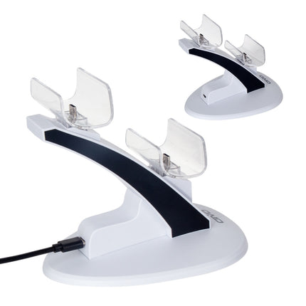 OIVO IV-P5234 Gamepad Aircraft Two-Seater Charger For PS5, White, Black