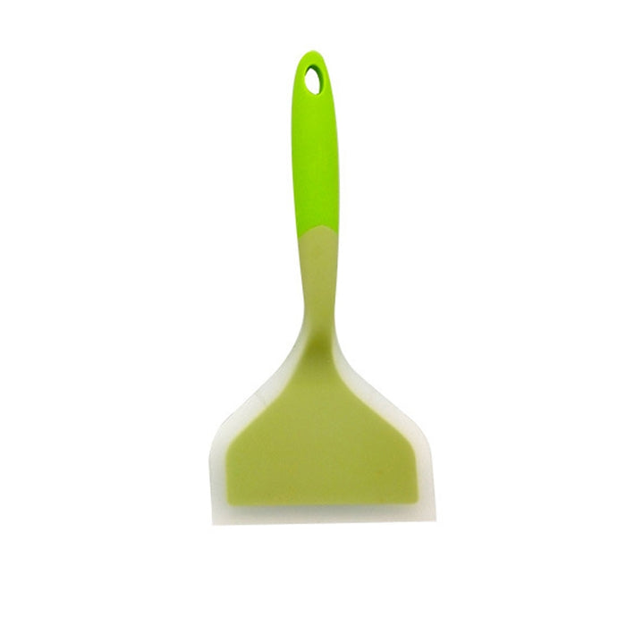 Silicone Nonstick Spatula Wide Mouth Steak Pizza Spatula Kitchen Tool, Green + Green, Pink + Green, Blue + Pink, Orange + Orange