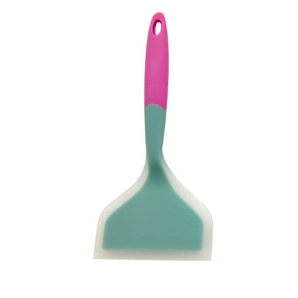 Silicone Nonstick Spatula Wide Mouth Steak Pizza Spatula Kitchen Tool, Green + Green, Pink + Green, Blue + Pink, Orange + Orange