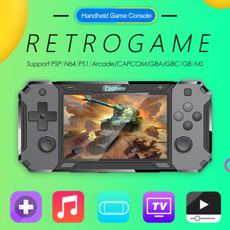 Coolbaby RS-63 4-inch Open Source OS RS3128 Handheld Game Console, Support TF Card & HDMI Output