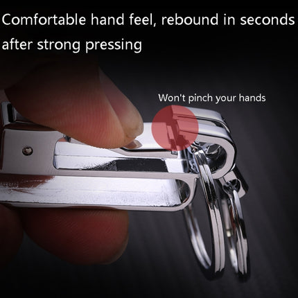JOBON ZB-8782 Car Keychain Men Metal Anti-Lost Double Ring Detachable Keychain, ZB-8782