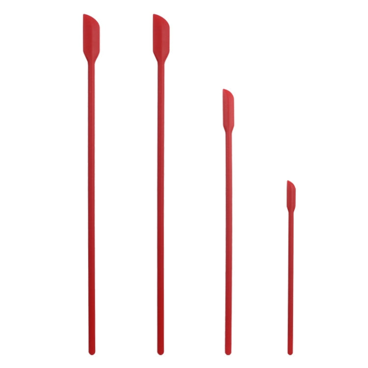 4 in 1 Silicone Mini-Pointed Scraper Lengthening Cosmetic Bottle Scraper Jam Spatula Set
