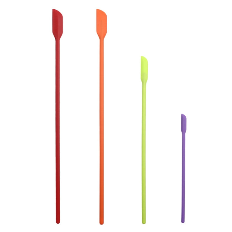 4 in 1 Silicone Mini-Pointed Scraper Lengthening Cosmetic Bottle Scraper Jam Spatula Set
