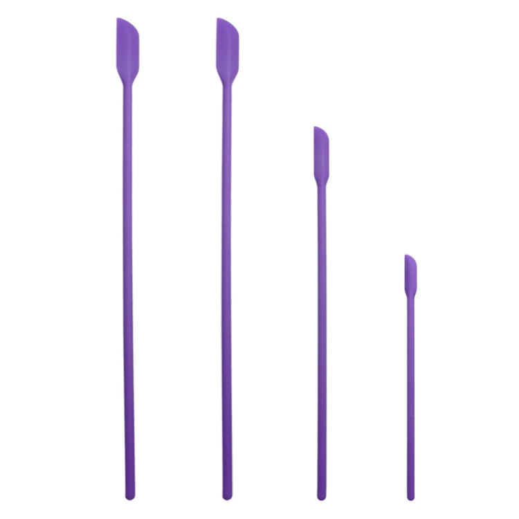 4 in 1 Silicone Mini-Pointed Scraper Lengthening Cosmetic Bottle Scraper Jam Spatula Set