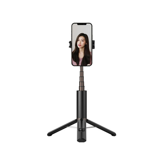 CYKE AB202 Phantom - Palo de selfie multifunción con Bluetooth para teléfono móvil, soporte para transmisión en vivo de escritorio, luz de relleno, trípode