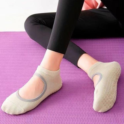 Backless Non-Slip Yoga Dance Socks Gym Indoor Floor Sports Socks, 35-42