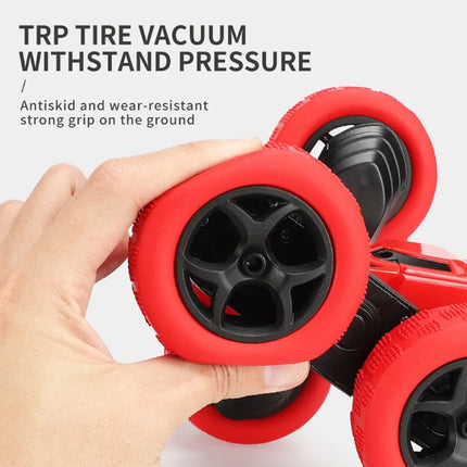 2.4G Remote Control Drift Roll Double-sided Stunt Car With Lights, Red, Blue