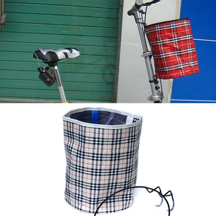 Bicycle Basket Cloth Hanging Basket Folding Bicycle Basket, Black Square, Beige Square, Blue Square, Red Square