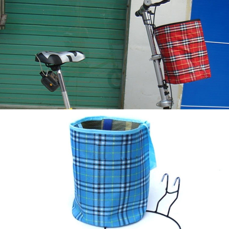 Bicycle Basket Cloth Hanging Basket Folding Bicycle Basket, Black Square, Beige Square, Blue Square, Red Square
