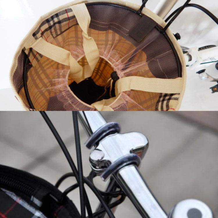Bicycle Basket Cloth Hanging Basket Folding Bicycle Basket, Black Square, Beige Square, Blue Square, Red Square