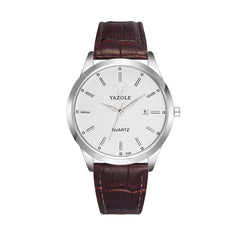 YAZOLE 308 Luminous Quartz Watch Men Watch, White Tray Brown Belt, White Tray Black Belt, Black Tray Black Belt, Black Tray Brown Belt, White Tray Silver Steel Strip, Black Tray Silver Steel Strip, Black Shell Black Tray Black Belt���������������������...