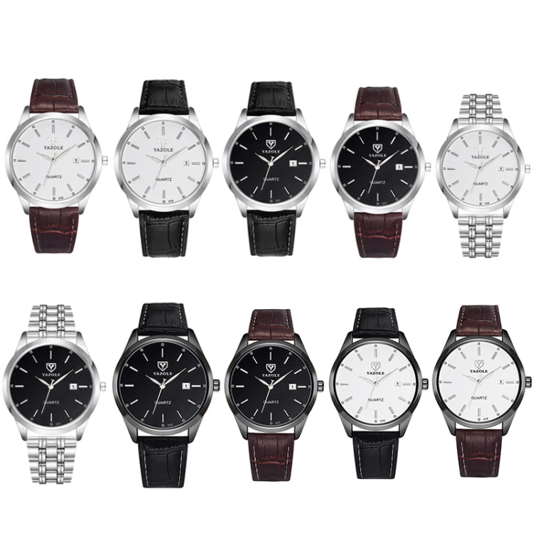 YAZOLE 308 Luminous Quartz Watch Men Watch, White Tray Brown Belt, White Tray Black Belt, Black Tray Black Belt, Black Tray Brown Belt, White Tray Silver Steel Strip, Black Tray Silver Steel Strip, Black Shell Black Tray Black Belt���������������������...