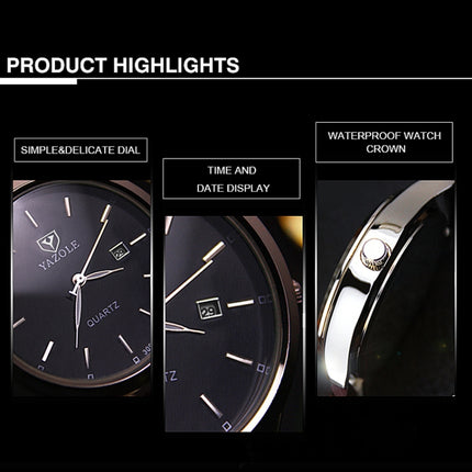 YAZOLE 308 Luminous Quartz Watch Men Watch