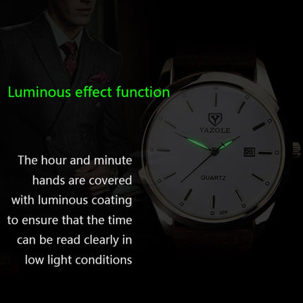 YAZOLE 308 Luminous Quartz Watch Men Watch