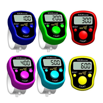 LED Luminous Electronic Counter with Sound Reminder Function After A Hundred, Random Colour Delivery, 4PCS Luminous