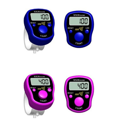 LED Luminous Electronic Counter with Sound Reminder Function After A Hundred, Random Colour Delivery, 4PCS Luminous