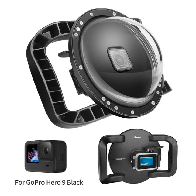 SHOOT XTGP559 Dome Port Underwater Diving Camera Lens Transparent Cover Housing Case For GoPro HERO9 Black