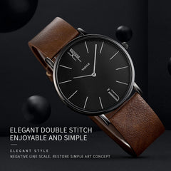 YAZOLE 506 Simple Large Scale Dial Men Business Quartz Watch, Silver Shell Black Tray Black Belt, Silver Shell White Tray Black Belt, Silver Shell Black Tray Brown Belt, Silver Shell White Tray Brown Belt, Black Shell Black Tray Black Belt�������������...