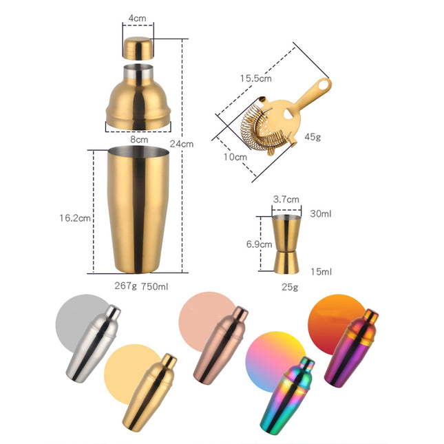 Stainless Steel Shaker Cocktail Shaker Set Hand Shaker Cup Fancy Shaker, True Color Set, Gold Set, Rose Gold Set, Magic Colorful Set, Magic Red Set, True Color Shaker, Golden Shaker, Rose Gold Shaker, Magic Colorful Shaker, Magic Red Shaker
