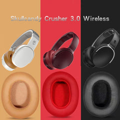 2 fundas de esponja para auriculares Skullcandy Crusher 3.0 Wireless, para Skullcandy Crusher 3.0 (negro), para Skullcandy Crusher 3.0 (amarillo), para Skullcandy Crusher 3.0 (rojo)