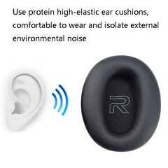 1 Pair Protein Skin Leather Headest Sponge Earmuffs For Edifier W820BT / W808BT / K815 / K815PG1 / H840 / K800 / K830, Black, Gray, Red