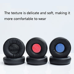 2 fundas de esponja para auriculares, funda de cuero para auriculares inalámbricos Jabra Revo, color: negro, negro, negro, negro, rojo, negro, azul, blanco, gris