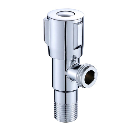 Stainless Steel Double Outlet Angle Valve Single Handle Double Control 1 In 2 Out Electroplating Wire Drawing Angle Valve, Plated, Drawing, Three Round Plated Cold Water, Three Round Plated Hot Water, Plum Wheel Plated Cold Water�����������������������...