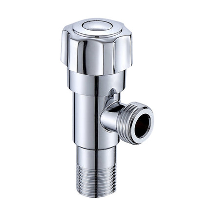 Stainless Steel Double Outlet Angle Valve Single Handle Double Control 1 In 2 Out Electroplating Wire Drawing Angle Valve, Plated, Drawing, Three Round Plated Cold Water, Three Round Plated Hot Water, Plum Wheel Plated Cold Water�����������������������...