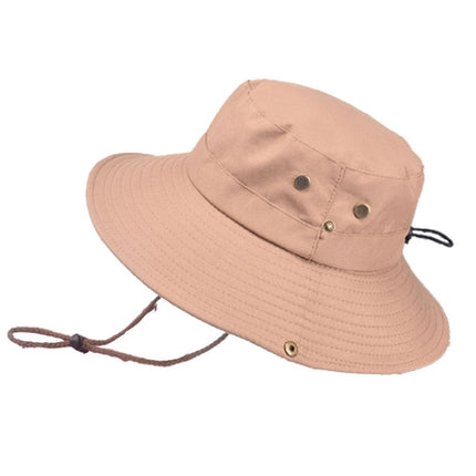 Outdoor Sun Hat Hiking Big Brim Breathable Sunscreen Fisherman Hat, Khaki, Black, Navy, Beige, Green Gray, Dark Gray, Brown