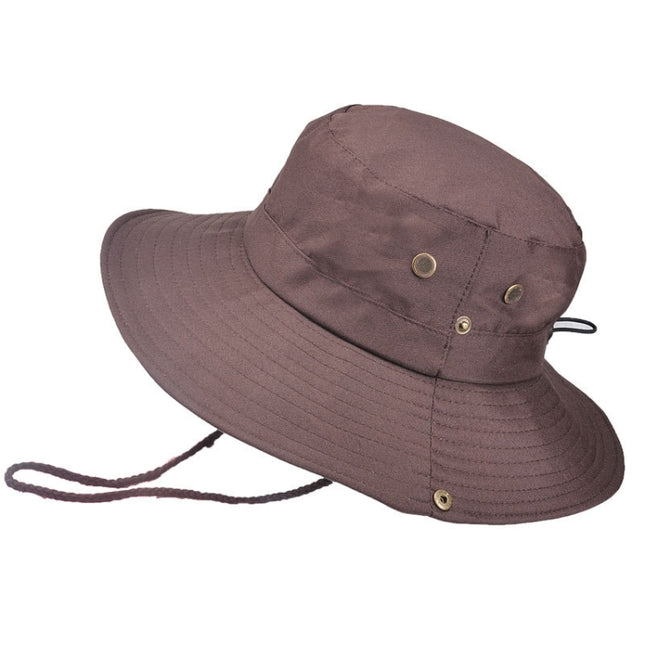 Outdoor Sun Hat Hiking Big Brim Breathable Sunscreen Fisherman Hat, Beige, Green Gray, Dark Gray, Brown, Khaki, Black, Navy