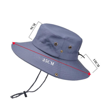 Outdoor Sun Hat Hiking Big Brim Breathable Sunscreen Fisherman Hat, Khaki, Black, Navy, Beige, Green Gray, Dark Gray, Brown