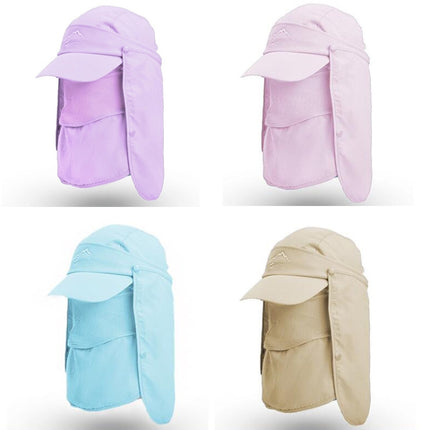 Multi-Function Sun Hat Outdoor Fishing Sunscreen Hat Speed Dry Baseball Cap, Blue, Purple, Khaki, Pink, Navy, Light Gray, Dark Gray, Army Green, Beige