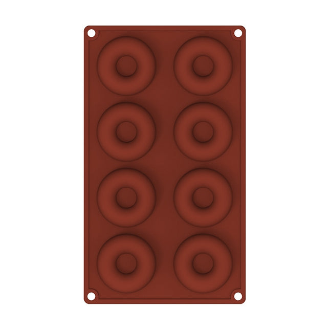 Oven Baking Tools Silicone Cake Donut Mold, 8 Even Brown, 6 Even Blue, 6 Even Purple, 6 Even Green, 6 Even Orange, 6 Even Yellow, 6 Even Red