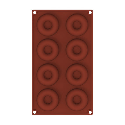 Oven Baking Tools Silicone Cake Donut Mold, 8 Even Brown, 6 Even Blue, 6 Even Purple, 6 Even Green, 6 Even Orange, 6 Even Yellow, 6 Even Red
