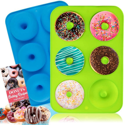 Oven Baking Tools Silicone Cake Donut Mold, 8 Even Brown, 6 Even Blue, 6 Even Purple, 6 Even Green, 6 Even Orange, 6 Even Yellow, 6 Even Red