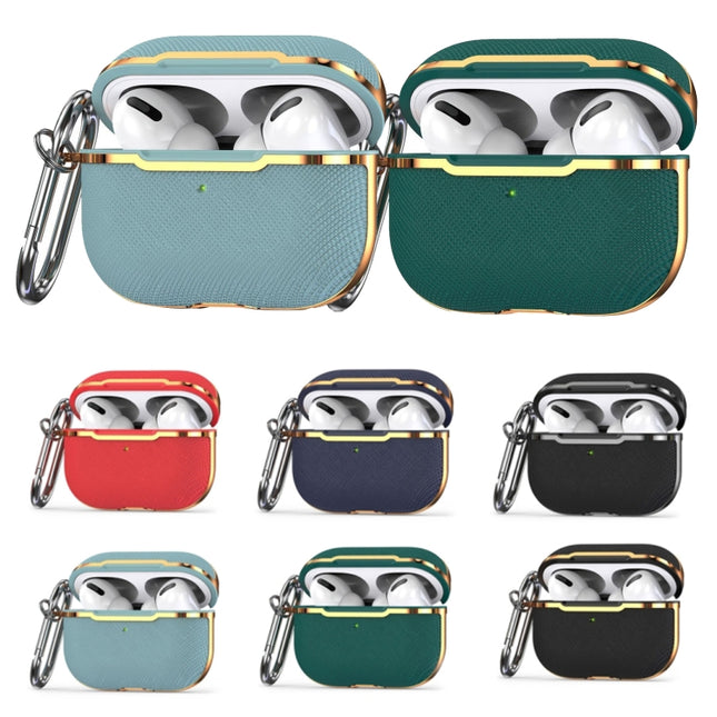 Plated Fabric Bluetooth Earphone Protective Cover + PC Protective Cover Case, For AirPods Pro