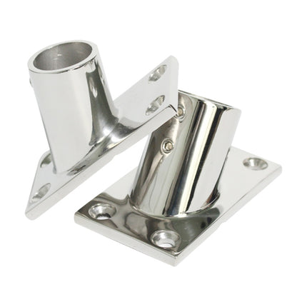 Thicken 316 Stainless Steel 60-Degree Square Tube Base Marine Boat Hardwares, Specifications:, 22mm, 25mm