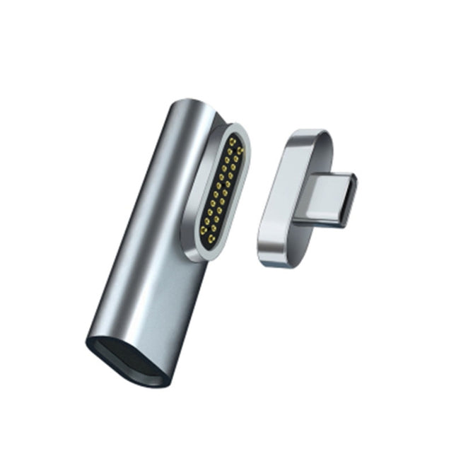 20 Pin Elbow Magnetic USB-C / Type-C Adapter Support Charging and 4K Video Transferring