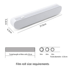 Suction Cup Type Cling Film Cutter Household Plastic Wrap Adjustable Storage Cutting Box, Suction Cup Cling Film Cutter