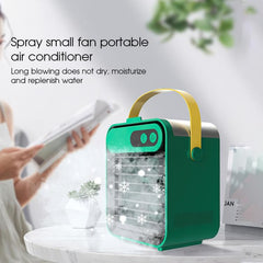 Mini aire acondicionado de refrigeración y humidificación USB, pequeño enfriador de aire doméstico, ventilador de escritorio refrigerado por agua