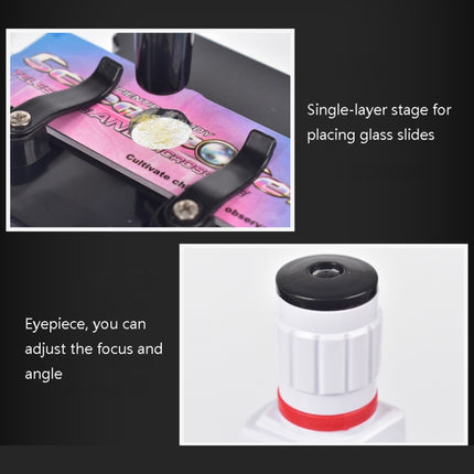 Students Scientific Experimental Equipment Biological Microscope, Style:, C2156 With Phone Holder, C2155