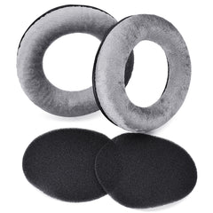 2 protectores auditivos para Beyerdynamic DT990/DT880/DT770 Pro (negro), (gris), (protector de haz de luz)