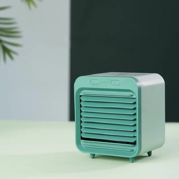 Desktop Humidification Spray USB Water-cooled Fan, Green, Black and White