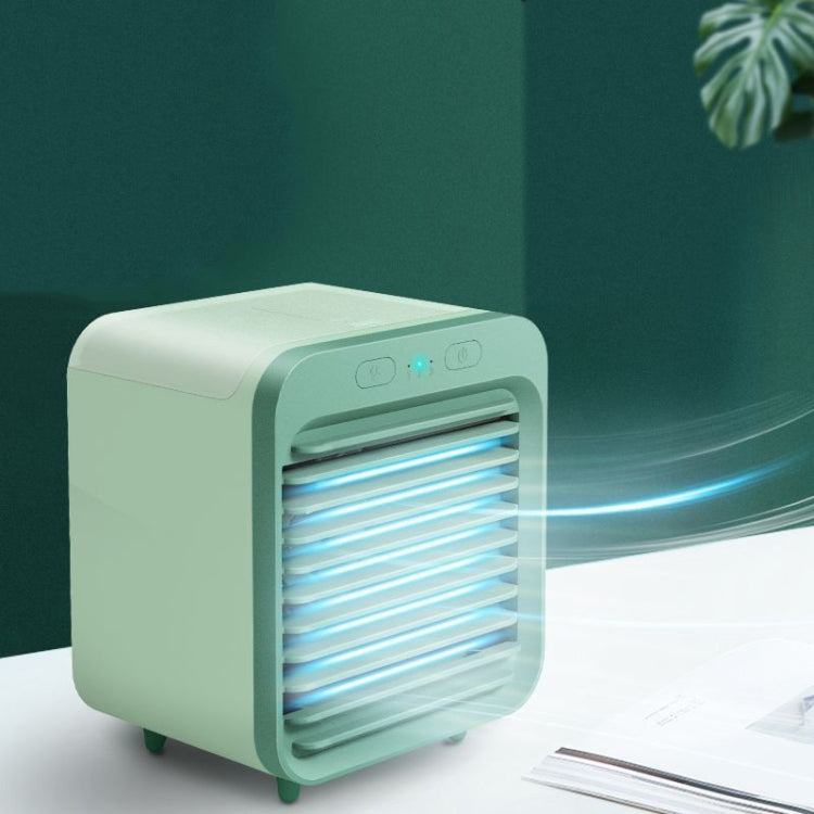 Desktop Humidification Spray USB Water-cooled Fan, Green, Black and White