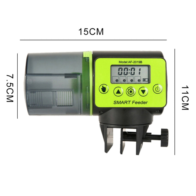 AquaBlue Fish Tank Intelligent Timing Automatic Feeder Aquarium Goldfish Feeder Large Capacity Fish Feeder,Model:, AF-2019A, AF-2019B English Version, AF-2019C Lithium Battery Charging, AF-2019B  + Square Feeding Circle, AF-2019B + Round Feeding Circle
