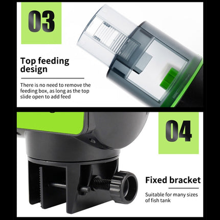 AquaBlue Fish Tank Intelligent Timing Automatic Feeder Aquarium Goldfish Feeder Large Capacity Fish Feeder,Model:, AF-2019A, AF-2019B English Version, AF-2019C Lithium Battery Charging, AF-2019B  + Square Feeding Circle, AF-2019B + Round Feeding Circle