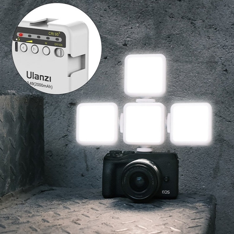 Ulanzi VL49  6W Small LED Video Light 5500K Dimmable Photography Soft Light Vlog Fill Light, VL49