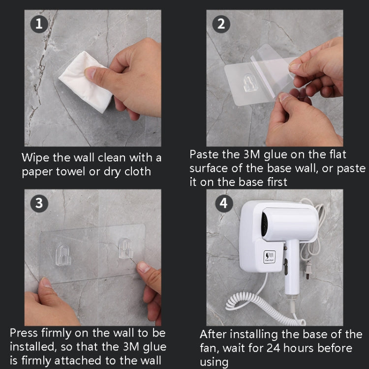 Hotel Hair Dryer Wall Mount High Power Hair Dryer Household Hair Cylinder Dryer, CN Plug, White, Black, Hotel Hairdryer White