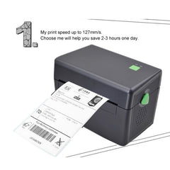 XP-108B 4 Inch 108mm Label Printer Thermal Barcode Printer Shipping Label Printers UPS DHL USPS DPD POCHTA USB Bar Code Maker,EU Plug, USB, USB + Bluetooth Version