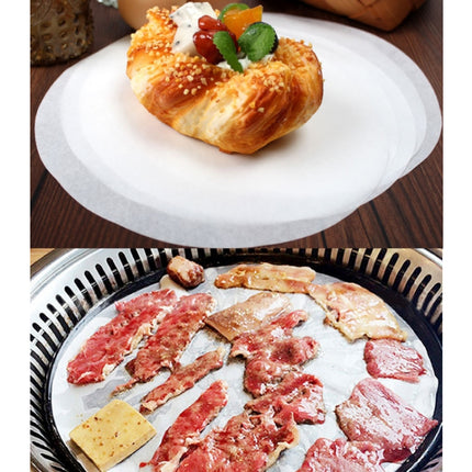 1 Set Double-Sided Silicone Oil Baking Paper Cake Biscuit Pizza Tray Non-Stick Greaseproof Paper, Diameter 11cm, Diameter 12cm
